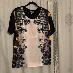 VINTAGE Juicy Couture top Palm Tree Satin Blouse size Medium